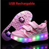 Led Roller Shoes Blue, Pink| Kids Led Light Shoes  | Kids Led Light Roller Heel Wheel Shoes  | Led Light Shoes For Girls & Boys