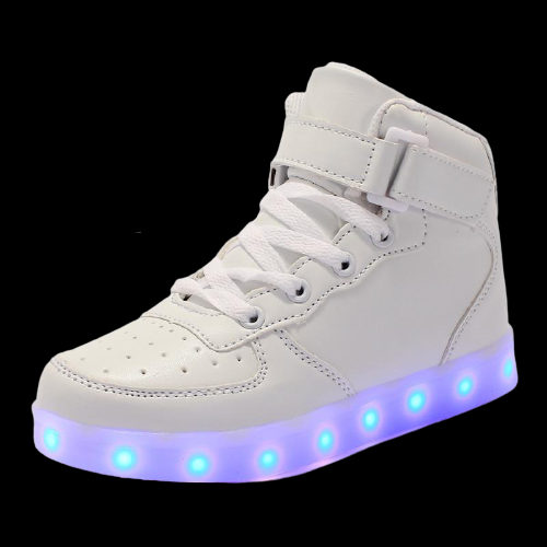 Led Shoes High Top With Remote Black | Light Up Shoes For Men And Women | Led Shoes For Kids And Adults | ledlegs.