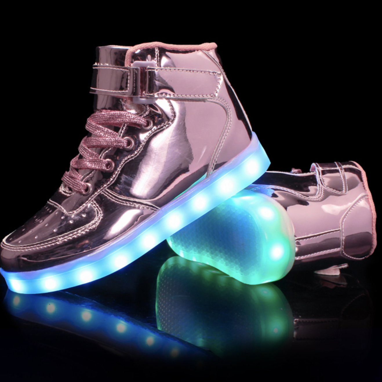 Led Shoes High Top With Remote Black | Light Up Shoes For Men And Women | Led Shoes For Kids And Adults | ledlegs.