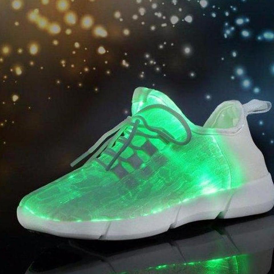 Mesh Light Led Shoes - White  | Led Light Shoes For Men  | Led Light Shoes For Women | ledlegs.