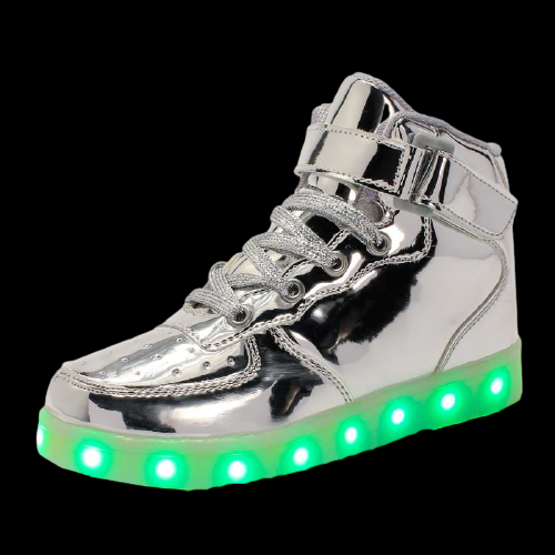 Led Shoes High Top With Remote Black | Light Up Shoes For Men And Women | Led Shoes For Kids And Adults | ledlegs.