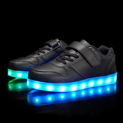 Glowing Night Led Shoes For Kids - Black | Kids Led Light Shoes