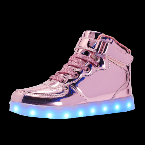 Led Sneakers Shiny Pink 7 Led Light Colors  | Dancing Led Light Shoes  | Kids Led Light Shoes  | Led Light Shoes For Men  | Led Light Shoes For Women | ledlegs.