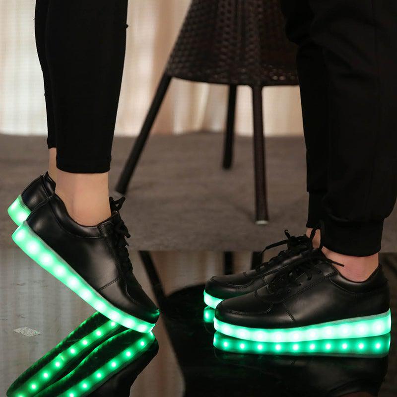 Led Shoes Pure Black  |  Kids Dancing Led Light Shoes  | Led Shoes For Men & Women | ledlegs.