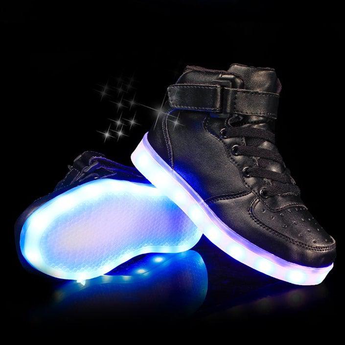 Led Sneakers Black 7 Led Light Colors  | Men & Women Shoes | Led Light Shoes For Men  | Led Light Shoes For Women | ledlegs.