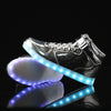 Led Sneakers Shiny Silver 7 Led Light Colors  | Dancing Led Light Shoes  | Kids Led Light Shoes  | Led Light Shoes For Men  | Led Light Shoes For Women | ledlegs.