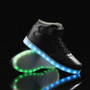 Led Sneakers Black Remote Led Light Colors  | High Top Led Light Shoes  | Led Light Shoes For Men | ledlegs.