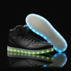 Led Sneakers Black Remote Led Light Colors  | High Top Led Light Shoes  | Led Light Shoes For Men | ledlegs.