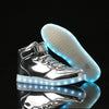 Led Sneakers Shiny Silver 7 Led Light Colors  | Dancing Led Light Shoes  | Kids Led Light Shoes  | Led Light Shoes For Men  | Led Light Shoes For Women | ledlegs.