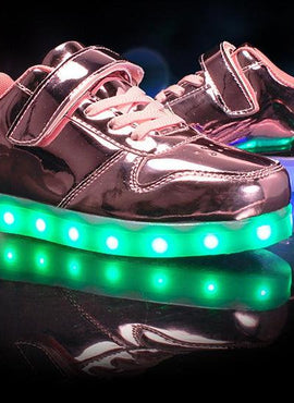 Glowing Night Led Shoes For Kids - Bright Pink | Kids Led Light Shoes