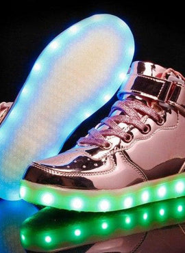 Led Sneakers Shiny Pink 7 Led Light Colors  | Dancing Led Light Shoes  | Kids Led Light Shoes  | Led Light Shoes For Men  | Led Light Shoes For Women