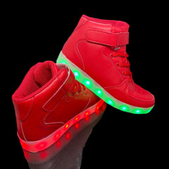 Led Sneakers Red 7 Led Colors | Dancing Led Light Shoes  | Kids Led Light Shoes  | Led Light Shoes For Men Women