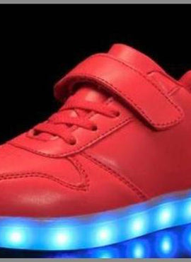 Glowing Night Led Shoes For Kids - Red  | Led Light Shoes