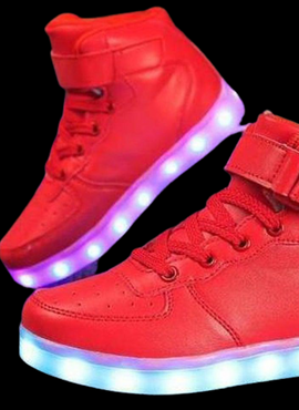 Led Sneakers Red 7 Led Colors | Dancing Led Light Shoes  | Kids Led Light Shoes  | Led Light Shoes For Men Women