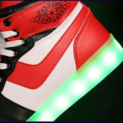 Stylish Led High Top Led Sneakers | Light Up Shoes  | Led Light Shoes For Men & Women | ledlegs.