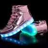 Led Shoes High Top With Remote Black | Light Up Shoes For Men And Women | Led Shoes For Kids And Adults | ledlegs.