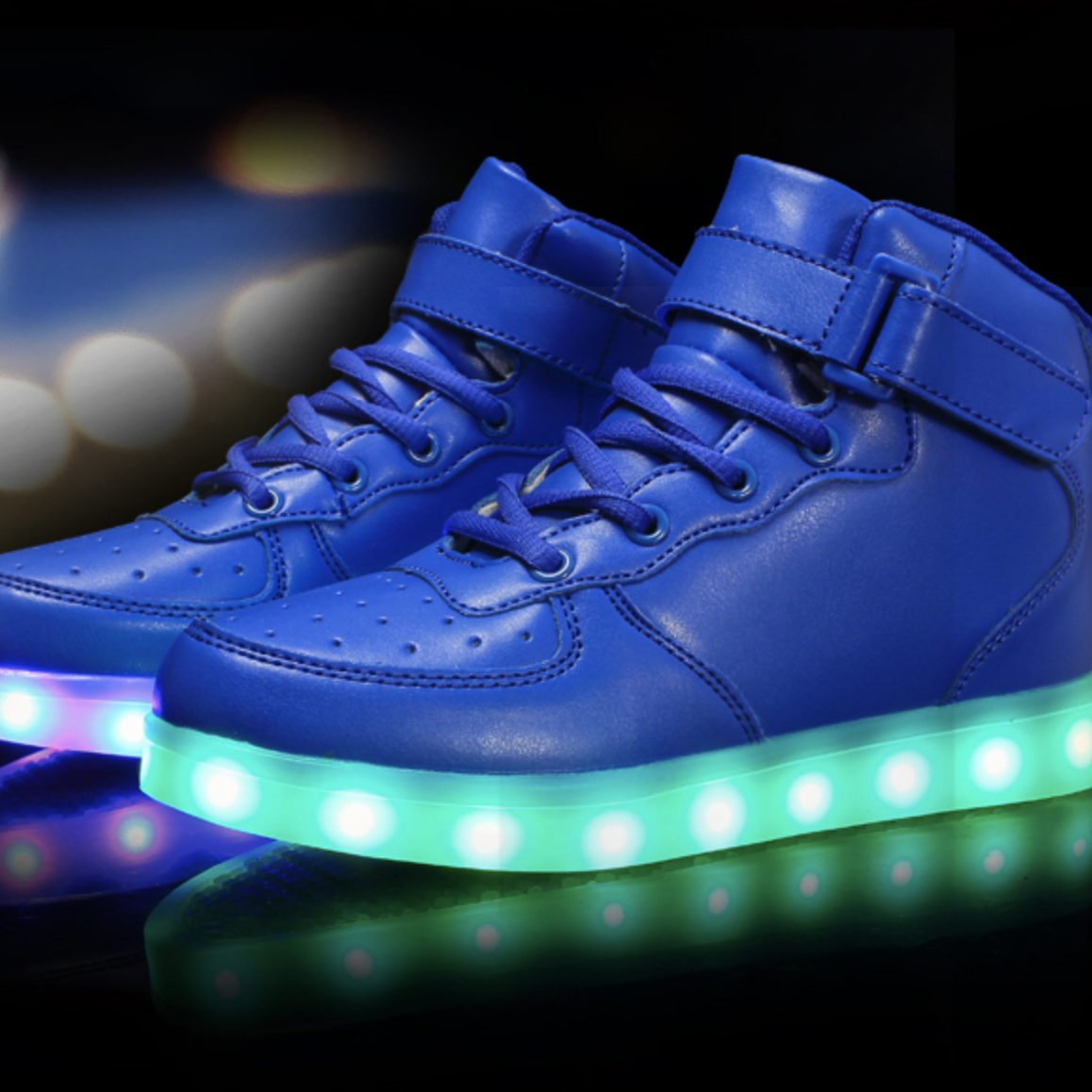 Led Shoes High Top With Remote Black | Light Up Shoes For Men And Women | Led Shoes For Kids And Adults | ledlegs.