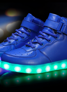 Led Shoes High Top With Remote Black, Blue, Gold, White and Lavender | Light Up Shoes For Men And Women | Led Shoes For Adults