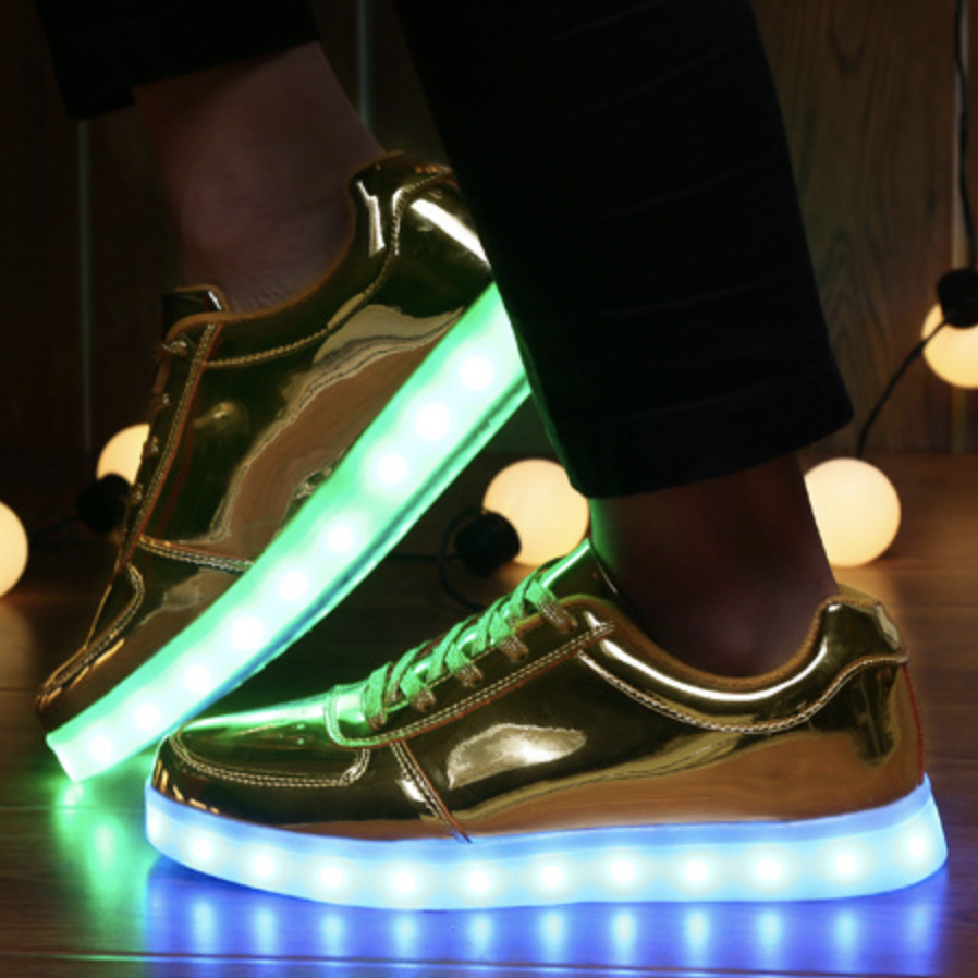 Party Led Shoes Golden  | Dancing Led Light Shoes  | Kids Led Light Shoes  | Led Light Shoes For Men & Women  | Led Light Shoes For Girls & Boys | ledlegs.