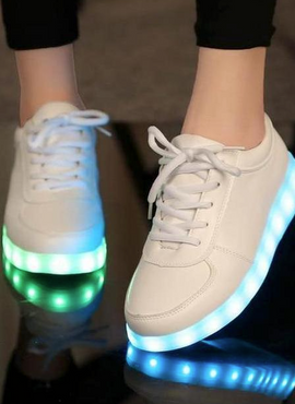 Led Sneakers White  | Kids Led Light Shoes  | Led Light Shoes For Women