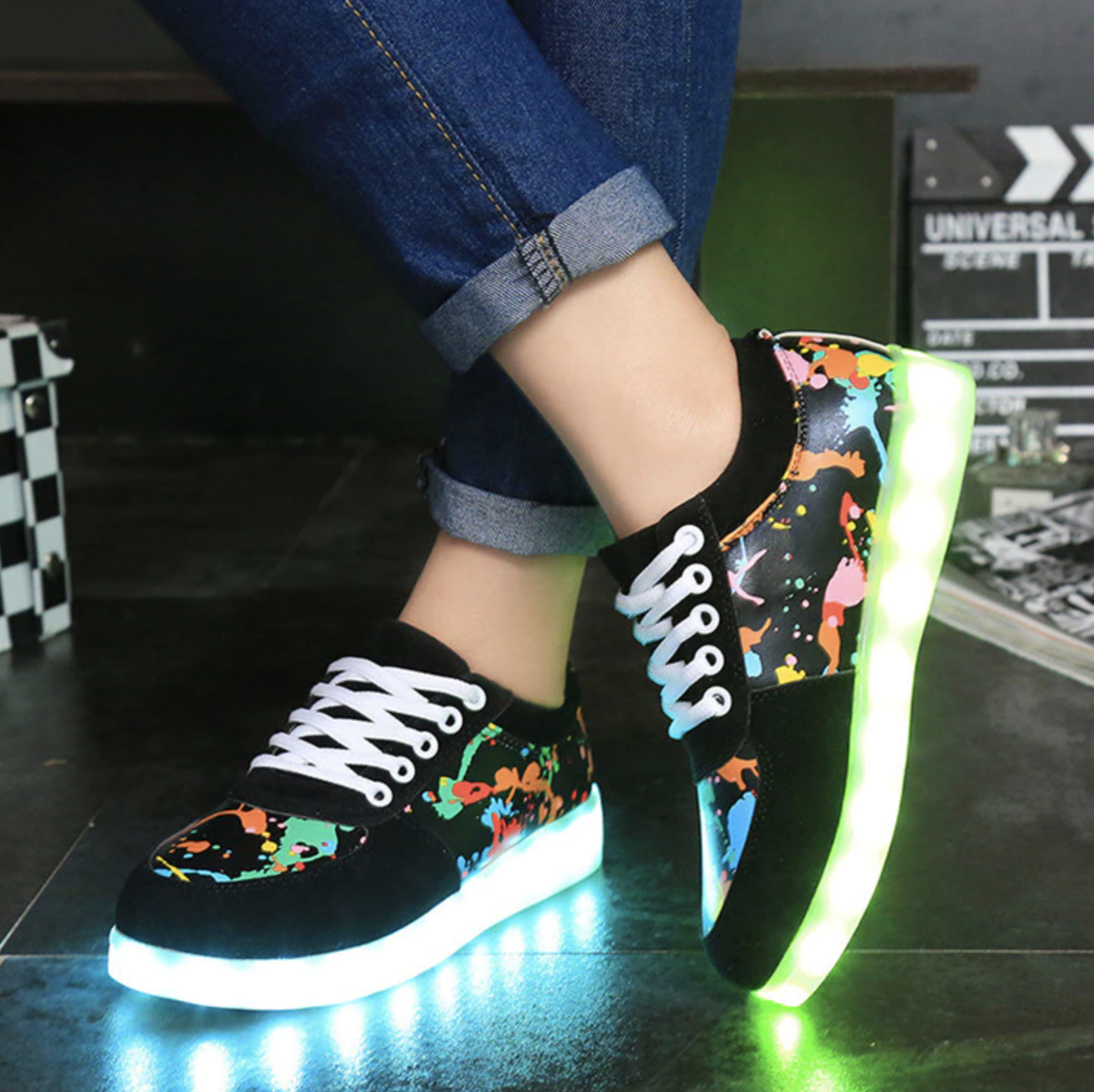 Led Shoes Graffiti Perfect Design  | Dancing Led Light Shoes  | Kids Led Light Shoes  | Led Light Shoes For Women | ledlegs.