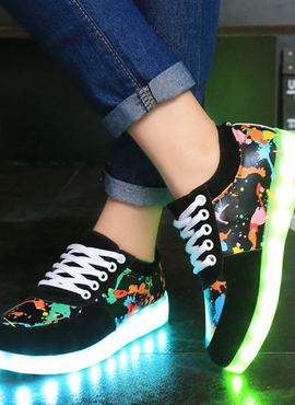 Led Shoes Graffiti Perfect Design  | Dancing Led Light Shoes  | Kids Led Light Shoes  | Led Light Shoes For Women