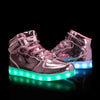 Led Sneakers Shiny Pink 7 Led Light Colors  | Dancing Led Light Shoes  | Kids Led Light Shoes  | Led Light Shoes For Men  | Led Light Shoes For Women | ledlegs.