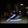 Led Shoes With Flying Straps For Kids - Black  | Kids Led Light Shoes  | Led Light Shoes For Girls & Boys | ledlegs.