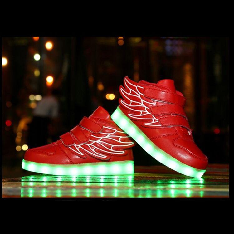 Led Shoes With Flying Straps For Kids - Red  | Kids Led Light Shoes  | Led Light Shoes For Girls & Boys