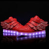 Led Shoes With Flying Straps For Kids - Red  | Kids Led Light Shoes  | Led Light Shoes For Girls & Boys