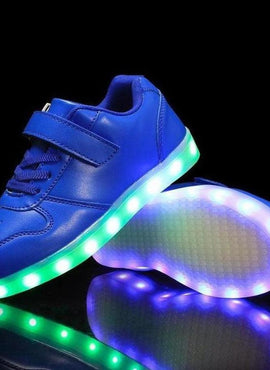 Glowing Night Led Shoes For Kids - Blue  | Led Light Shoes