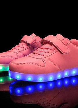 Pink Glowing Night Led Shoes For Kids  | Kids Led Light Shoes