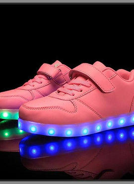 Pink Glowing Night Led Shoes For Kids  | Kids Led Light Shoes