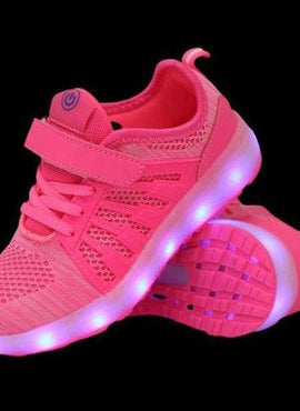 Hot Led Mesh Shoes Kids Pink  | Dancing Led Light Shoes  | Kids Led Light Shoes  | Led Light Shoes For Girls & Boys