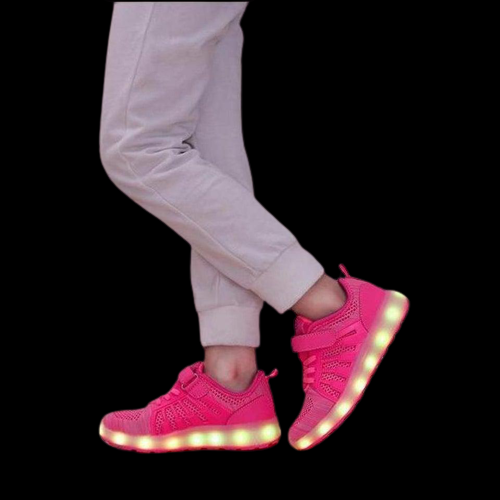 Hot Led Mesh Shoes Kids Pink  | Dancing Led Light Shoes  | Kids Led Light Shoes  | Led Light Shoes For Girls & Boys | ledlegs.