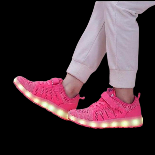 Hot Led Mesh Shoes Kids Pink  | Dancing Led Light Shoes  | Kids Led Light Shoes  | Led Light Shoes For Girls & Boys | ledlegs.