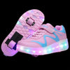 Led Roller Shoes Pink Wiggle  | Kids Led Light Shoes  | Kids Led Light Roller Shoes  | Led Light Shoes For Girls & Boys | ledlegs.