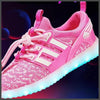 Mesh Design Light Led Shoes - Pink | Kids Led Light Shoes  | Led Light Shoes For Women | ledlegs.