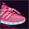 Mesh Design Light Led Shoes - Pink | Kids Led Light Shoes  | Led Light Shoes For Women | ledlegs.