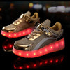 whatagift.com.au New Pink Usb Charging Fashion Led Light Roller Skate Shoes For Children