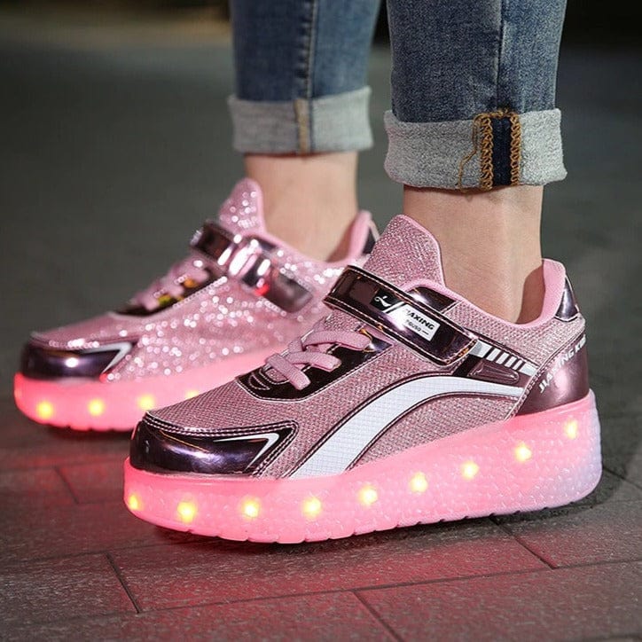 whatagift.com.au New Usb Charging Led Light Roller Skate Shoes For Children