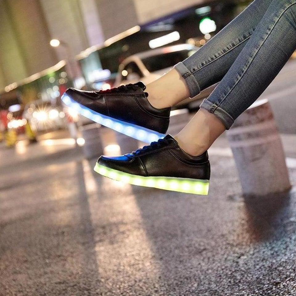 Led Shoes Black Shoes Light Up  | Led Light Shoes For Men  | Led Light Shoes For Women  | Led Light Shoes For Girls & Boys | ledlegs.