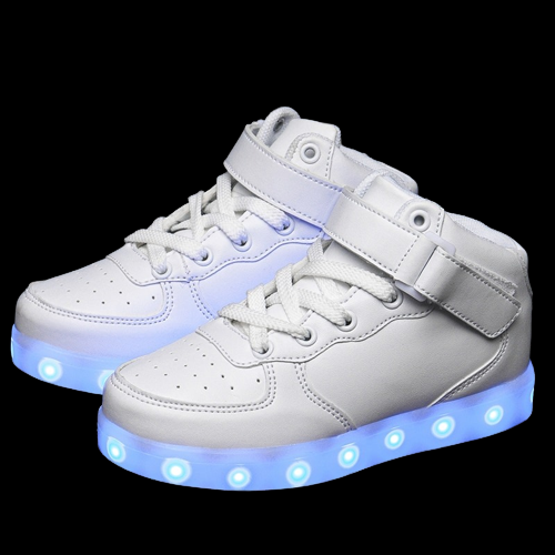 Led Sneakers White 7 Led Light Colors  | Dancing Led Light Shoes  | Kids Led Light Shoes  | Led Light Shoes For Men  | Led Light Shoes For Women | ledlegs.